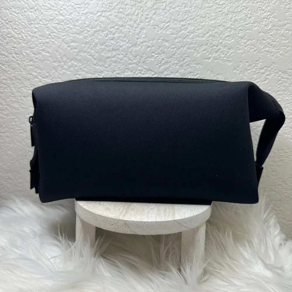 $5 🌙 Ulta Beauty Black‎ Neoprene Expandable Makeup Bag MEDIUM 8x5x4